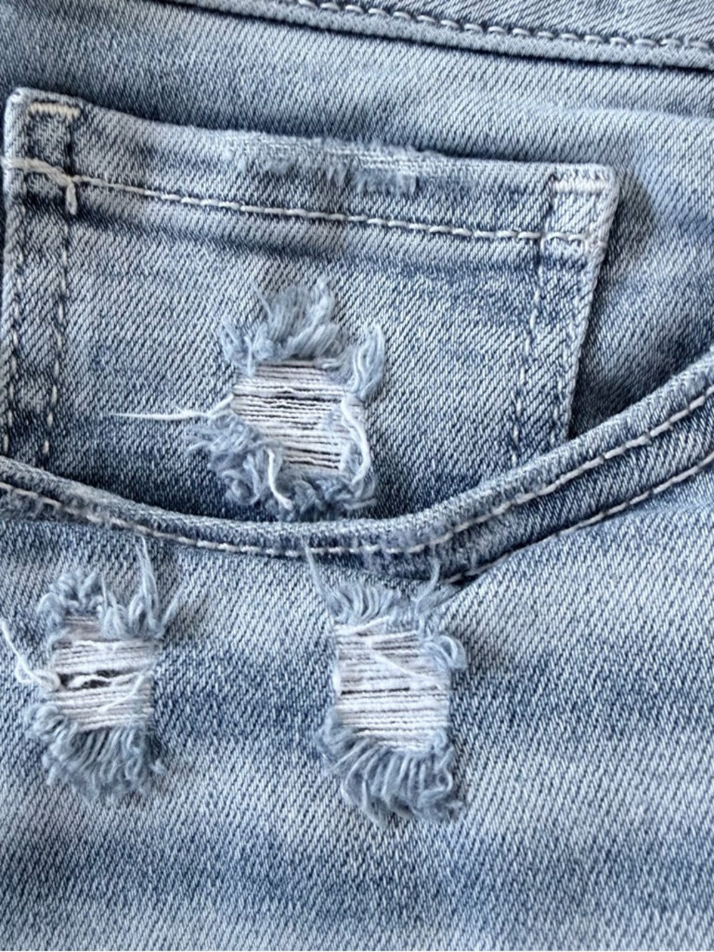 BKE Stella Light Wash Slim Fit Low Rise Denim Shorts - Picture 9 of 12